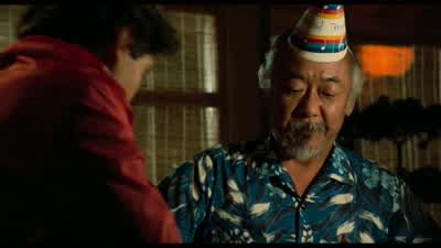 Go outside Something to show youWhat Number two presentNumber two presentOh no Mr Miyagi you don't have to give me anythingYou've given me enough already I'm serious No really I'm seriousChooseOh no No NoHurt old man feelingChoose Oh wow - The Karate Kid