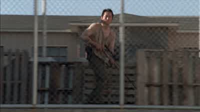 Go. Clear! - Are you alone? - Open the gate. Are you alone?! Rick! - The Walking Dead