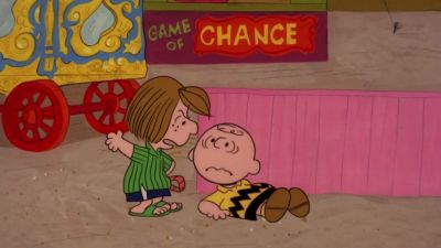 Going through the turnstile - Snoopy Come Home