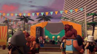 -Gonna blow up the beach
-(CROWD CHEERING) - Lego Star Wars Summer Vacation