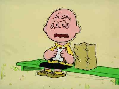 Good grief She saw me looking at her - You're in Love, Charlie Brown