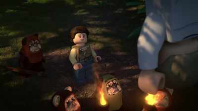 Good news. Problem solved. The Ewoks
agree to back off on one condition. - Lego Star Wars Summer Vacation