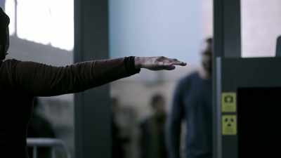 - Good. Next. Arms out, please.
- ...pens, pencils... - The Night Of