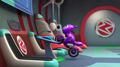 - Good! Now,
go until you see that mailbox - Ricky Zoom