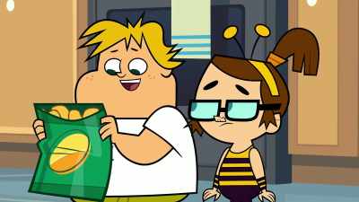 - Good! Now I don't have to
share my potato chips with him. - Total DramaRama