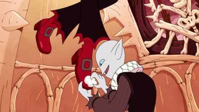 Good one, highness.
Stupid gum witch. Ow! - Adventure Time: Fionna & Cake
