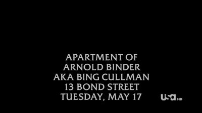 - Good to see
Bing's the sentimental type. - Law & Order: Criminal Intent