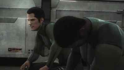Good thing there's
not much upstairs, - Starship Troopers: Invasion