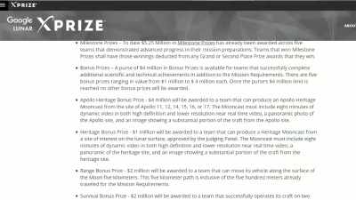 Google was also offering a prize
an additional four million dollars - American Moon