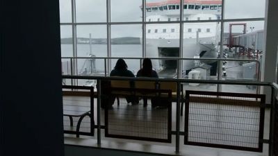 Got a sighting of him at the terminal. - Shetland