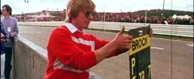  Graeme: Couple of laps
 from the end - Brock: Over the Top