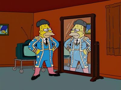Grampa, I think you should give up the bullfighting. - The Simpsons