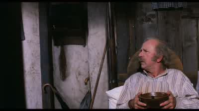 Hi everybodyWake up Charlie's homeGrandpa GeorgeGrandma GeorginaGrandma JosephineGrandpa JoeIs this your supper grandpaIt's yours tooI'm fed up with cabbage water It's not enoughIt's all we have What are you saying - Willy Wonka &amp; the Chocolate Factory