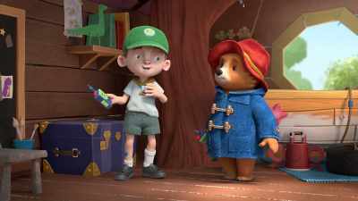 Great! Go to the kitchen
and I'll order a snack from here. - The Adventures of Paddington