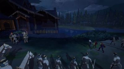 [Gren] Stop right there, elf.
Callum, Ezran, come here. - The Dragon Prince