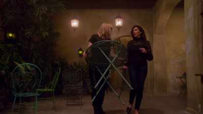 Grieving daughter all alone
in the old theater. - Leverage: Redemption