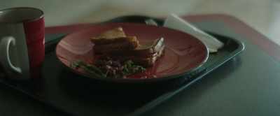 Grilled cheese and tomato.
A happy waitress. - Assassin