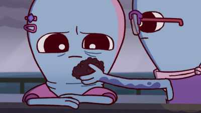 [groaning, sniffs] Mmm. - Strange Planet