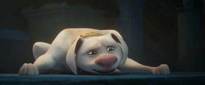 [GROANING] They always put it
in the cheese. - DC League of Super Pets