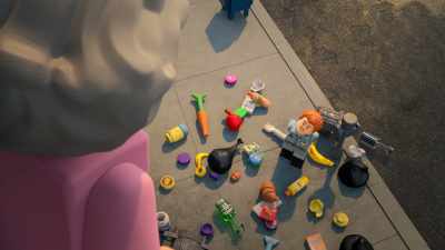 [groans] Hi, Gloria.
How are you this evening? - LEGO Marvel Avengers: Mission Demolition