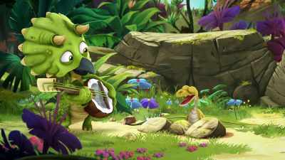 (Groans) I like singing
as much as the next dino, - Gigantosaurus