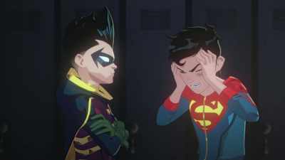 [groans] Just please stay on point.
What is this about aliens? - Batman and Superman: Battle of the Super Sons