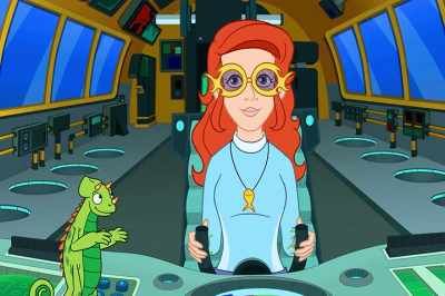 -[groans]
-[kids clamoring] - The Magic School Bus Rides Again