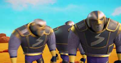 -[growling]
-[Juni] Whoo-hoo! Coming in hot! - Spy Kids: Mission Critical