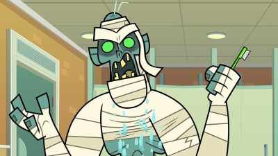 (Grumbles, toothbrush rasps) - Total DramaRama