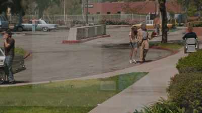 {grunting}
{basketball bouncing] - Don't Worry, He Won't Get Far on Foot