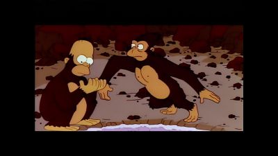 (grunting and chattering) - The Simpsons