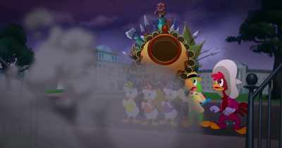 -(grunting)
-(clattering) - Legend of the Three Caballeros