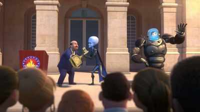 - (grunting)
- (key clangs) - Megamind vs. the Doom Syndicate