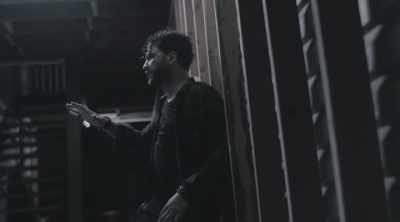 -[ Grunting ]
-Let him go! - Terror Lake Drive