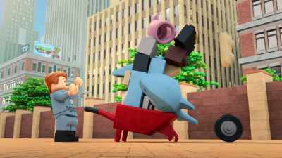 [grunting] Oh, no, no, no,
no, no, no, please. No. - LEGO Marvel Avengers: Mission Demolition