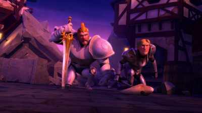 -[grunting]
-[Past Douxie screams, grunts] - Wizards: Tales of Arcadia