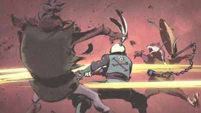 [grunting] - Samurai Rabbit: The Usagi Chronicles