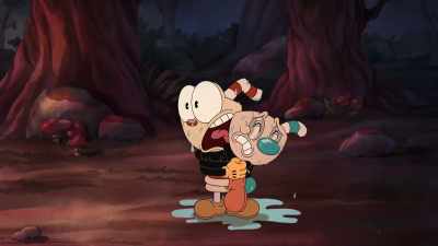 [grunting] - The Cuphead Show!