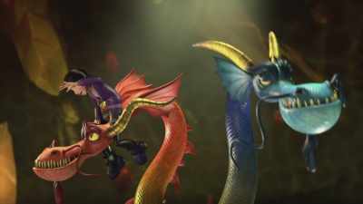 [grunting] - Dragons: The Nine Realms