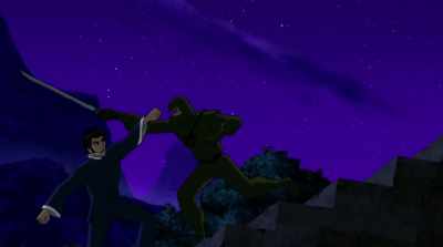 [grunting] - Batman: Soul of the Dragon