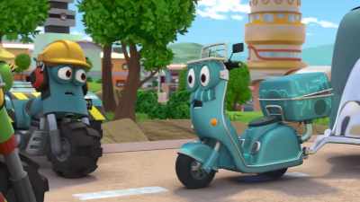 (grunting, tires
screeching) - Ricky Zoom