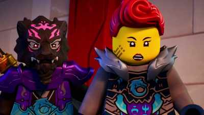 [grunting]
You're about to find out. - LEGO Ninjago: Dragons Rising
