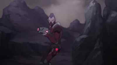 -[grunts]
-[blaster charges] - Voltron: Legendary Defender