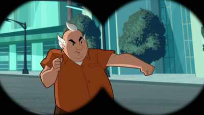 - (GRUNTS)
- Bop there and a bop... - Justice League Action