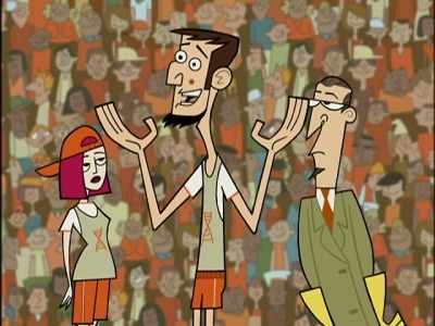 -(GRUNTS)
-(CROWD CHEERS) - Clone High