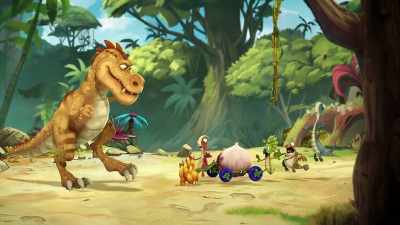 -(grunts)
-(exclaiming) - Gigantosaurus