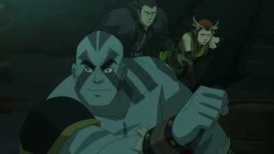[grunts] Goody.
Now I get to use my new toy. - The Legend of Vox Machina