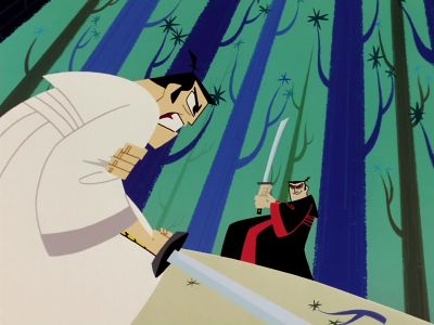 (GRUNTS)
(GROANS) - Samurai Jack