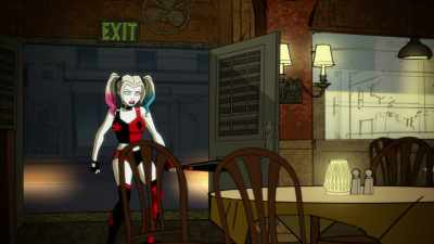 - [grunts]
- [groans] - Harley Quinn