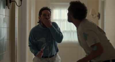 [grunts, laughs] In my testicles. - The Shrink Next Door